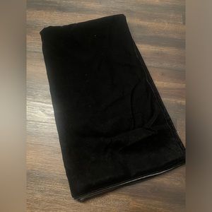 Black velvet shawl 19inx6ft silky on inside.